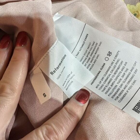 Reformation‎ Ceylon Antoniette Blush Pink Floral Maxi Dress Small Romantic - Picture 6 of 11